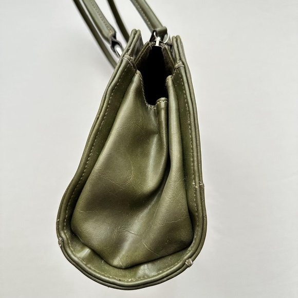 VTG Hillard & Hanson Vinyl Handbag Purse Double Handle Strap Bag Magnet Closure - Picture 7 of 16